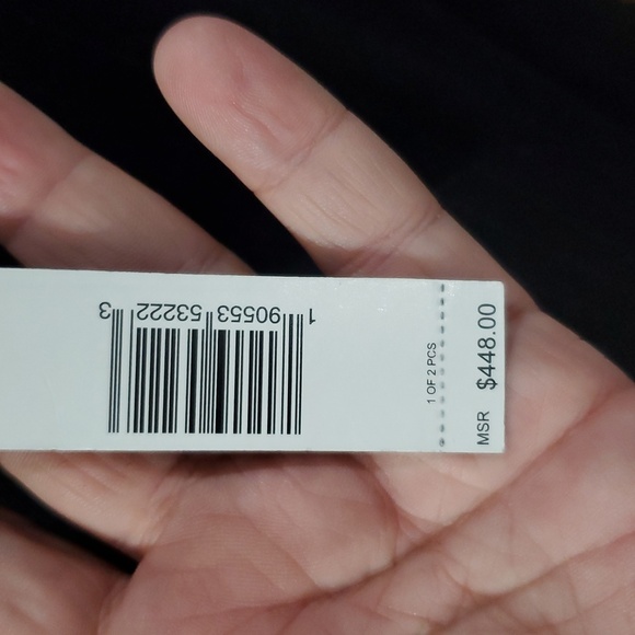 Elie Tahari nwt pinstriped storm dress black white merino wool knit sleeves - Picture 7 of 9